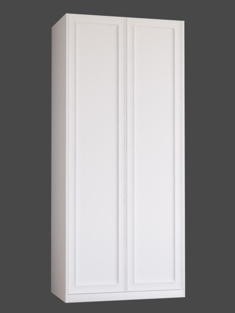 Shaker P2 (med 1st spegel) till Pax garderob. Monterade på Pax stomme 100x236 cm med täcksidor och sockel.